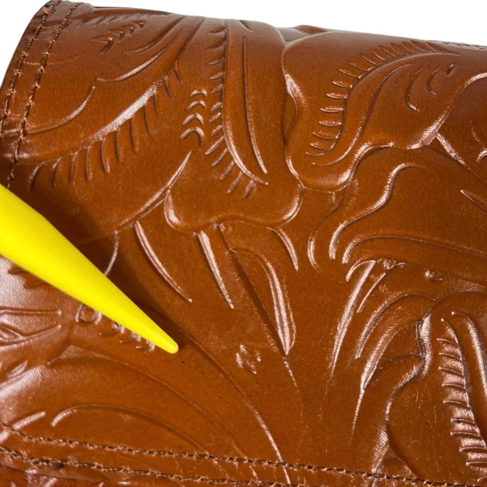 Patricia Nash Carmel Tooled Leather Crossbody Bag Balluri Florence Tiny Flaws